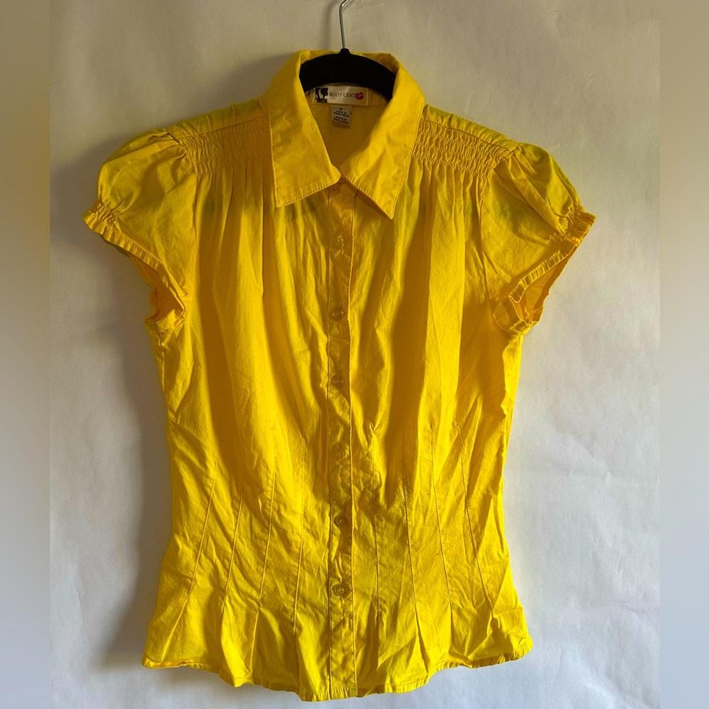 Yellow Button-Up Women's Top